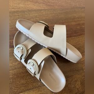 Leather Vince Slide Sandals